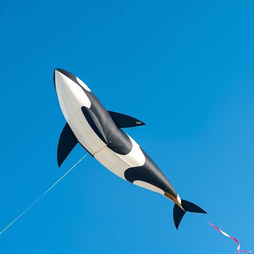 Kite featuring a orca design